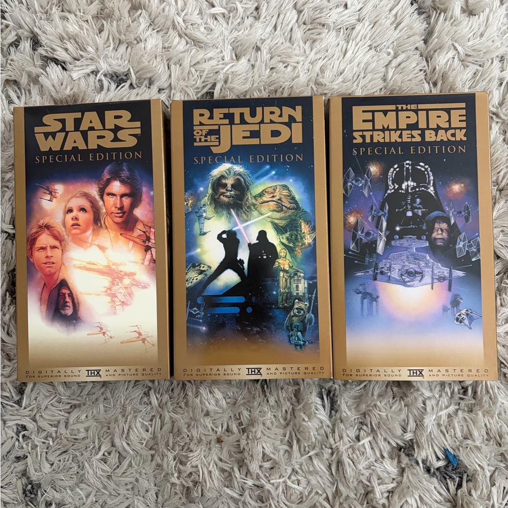 Star Wars Special Edition Trilogy VHS Set - Gold and Black